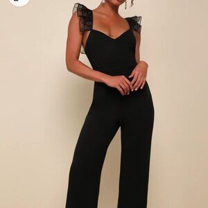 Lulus Luxe Position Black Wide Leg Jumpsuit